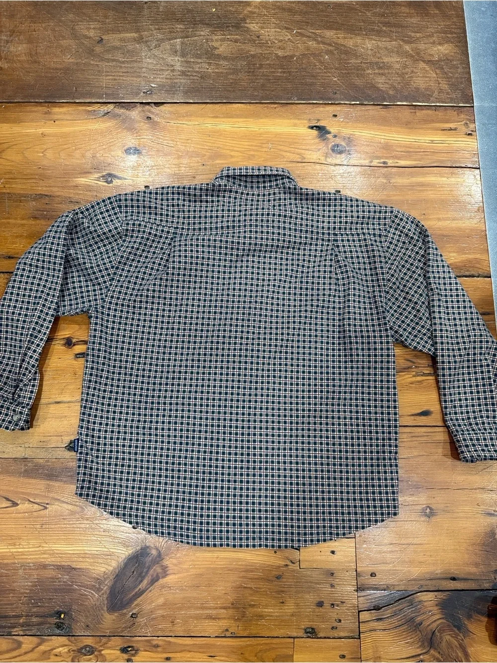 Bowen & Wright Plaid Long-Sleeve Button-Up Shirt - Brown/Red/Green Size Large